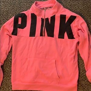 VS Pink Half-zip Pullover